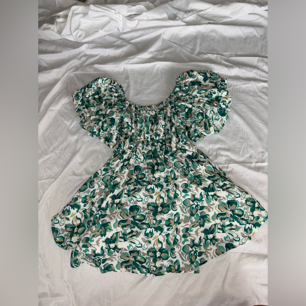 Green Dress with flower print from hello molly